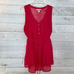 Maternity camisole with semi sheer overlay